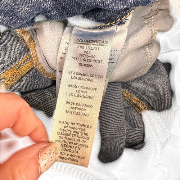 Good American Good Legs Raw Hem Jeans Size 0 / 25 - Picture 7 of 7